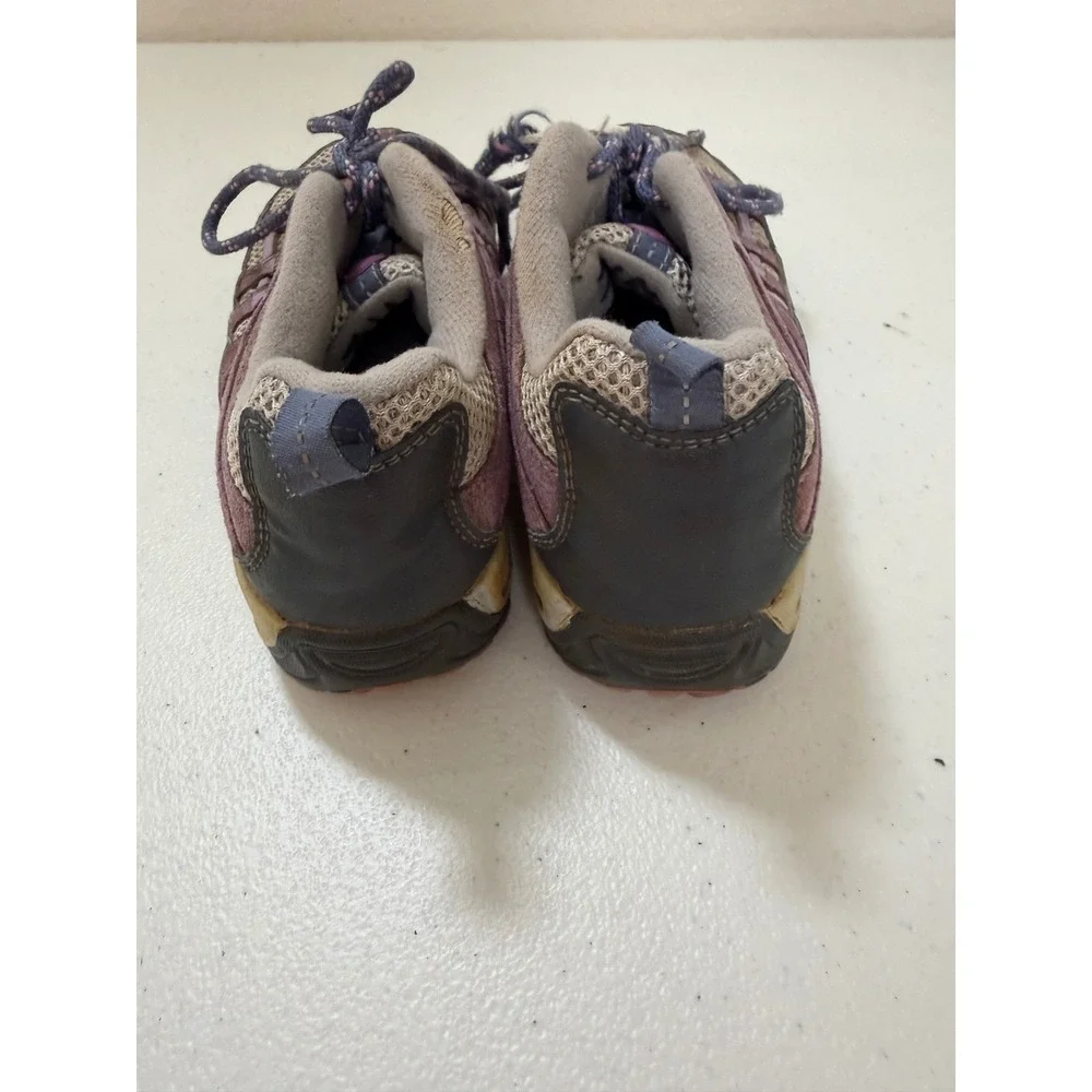 Merrell Kids Purple Gray Suede Mesh Low‎ Top Hiking Shoes Sneakers Size 1
